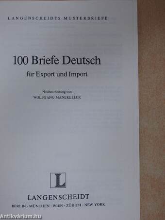 100 Briefe Deutsch für Export und Import