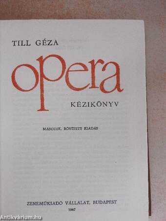 Opera kézikönyv