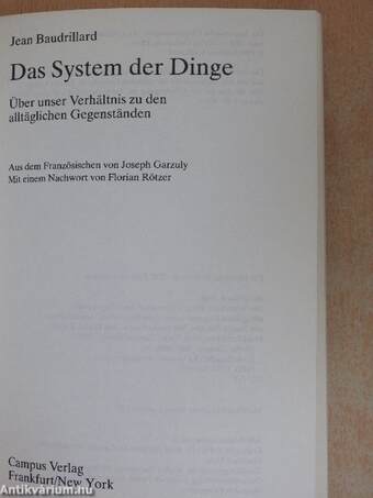 Das System der Dinge