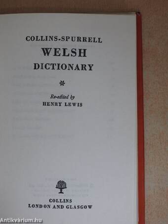 Collins-Spurrell Welsh Dictionary