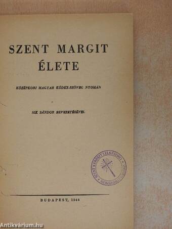 Szent Margit élete