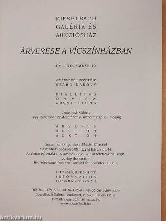 Kieselbach Galéria és Aukciósház - Téli Képaukció 1999