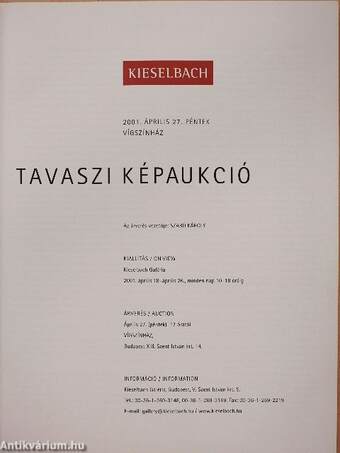 Kieselbach Galéria és Aukciósház - Tavaszi képaukció 2001