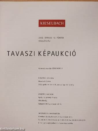 Kieselbach Galéria és Aukciósház - Tavaszi Képaukció 2002