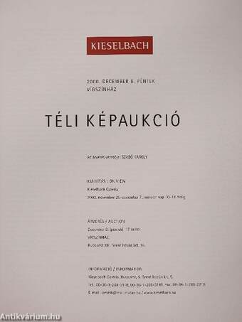 Kieselbach Galéria és Aukciósház - Téli Képaukció 2000