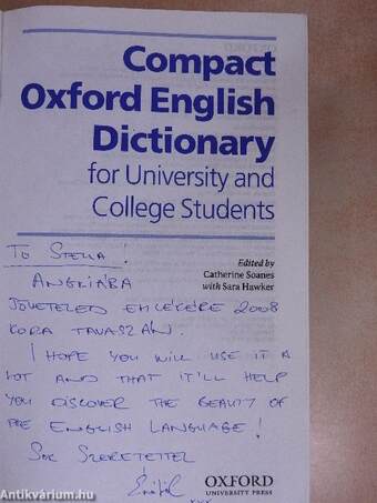 Compact Oxford English Dictionary for University and College Students