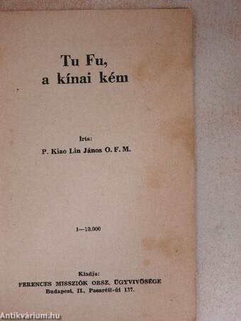 Tu Fu, a kínai kém