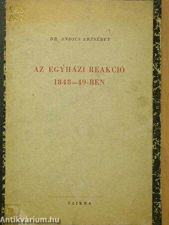 Az egyházi reakció 1848-49-ben