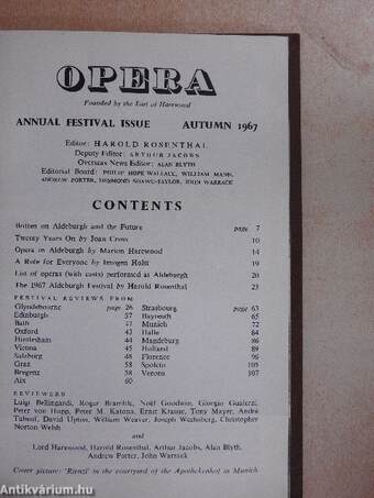 Opera Autumn 1967/September-December 1967