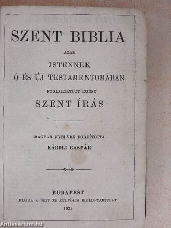 Szent Biblia