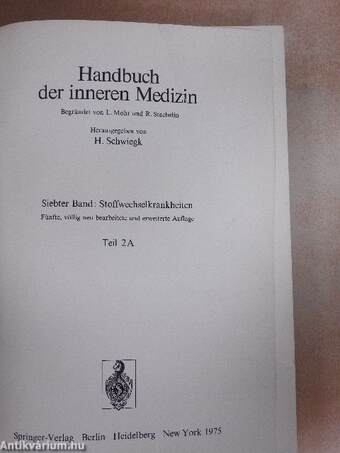 Handbuch der Inneren Medizin VII.2A