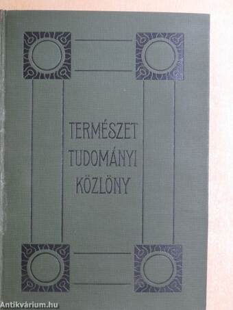 Természettudományi Közlöny 1931. január-december/Pótfüzetek a Természettudományi Közlönyhöz 1931. január-december