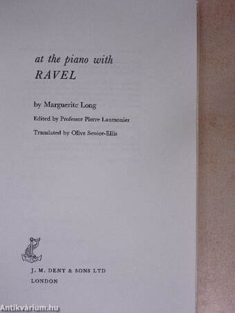 At the piano with Ravel