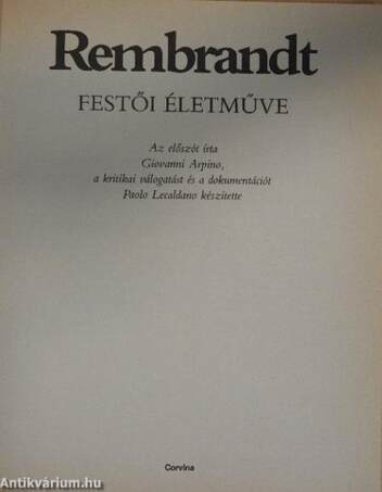 Rembrandt festői életműve