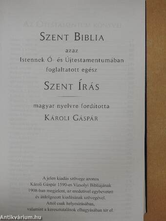 Szent Biblia