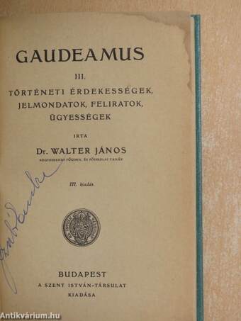 Gaudeamus III. (töredék)