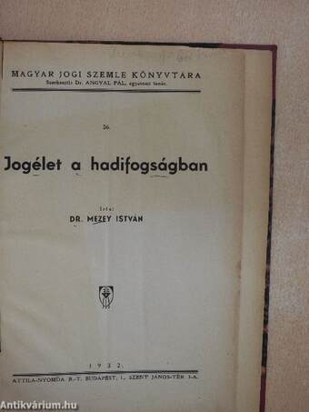 Jogélet a hadifogságban