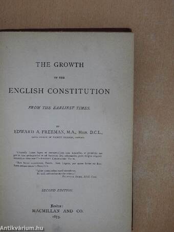 The Growth of the English Constitution