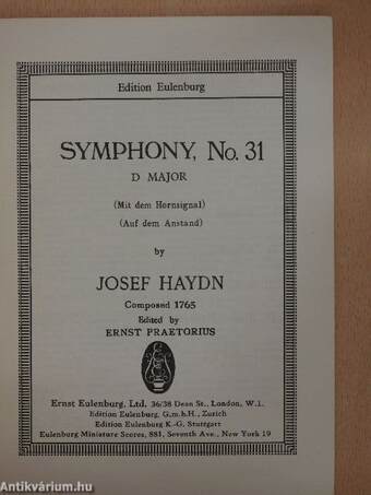 Symphony, No. 31