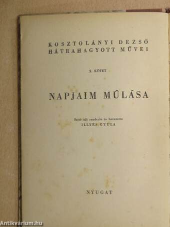 Napjaim múlása