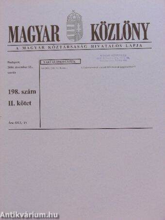 Magyar Közlöny 2004. december 22. I-II.