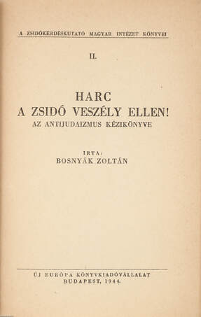 Harc a zsidó veszély ellen!