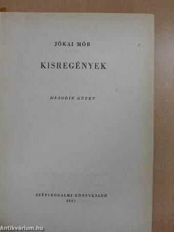 Kisregények II.