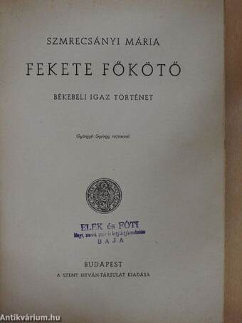 Fekete főkötő