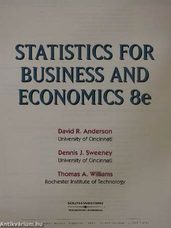 Statistics for Business and Economics 8e