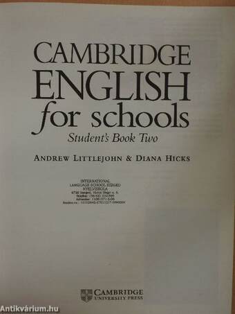 Cambridge English for Schools - Student's Book Two