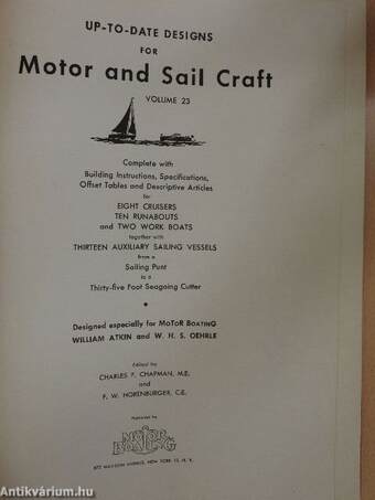 Up-to-date designs for Motor and Sail Craft