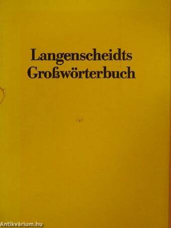 Langenscheidts Grosswörterbuch Lateinisch I.