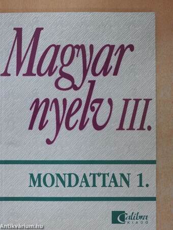 Magyar nyelv III.