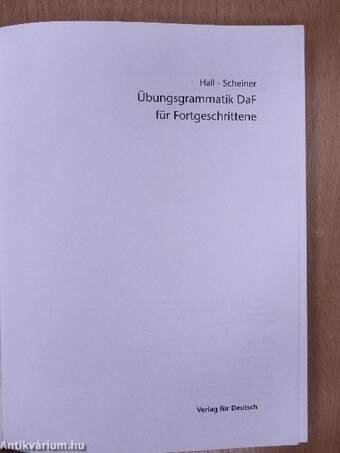 Übungsgrammatik für Fortgeschrittene