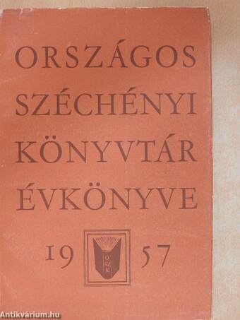 Országos Széchényi Könyvtár Évkönyve 1957