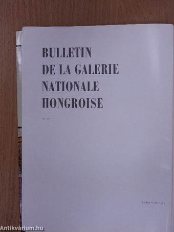 Bulletin de la Galerie Nationale Hongroise 1963. IV.