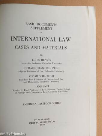 Basic Documents Supplement to International Law