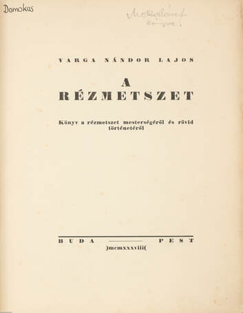 A rézmetszet (számozott példány)