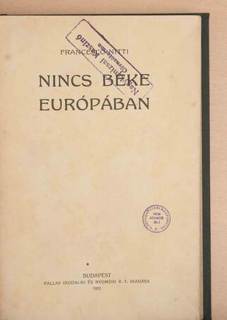 Nincs béke Európában