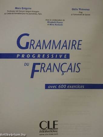 Grammaire progressive du Francais