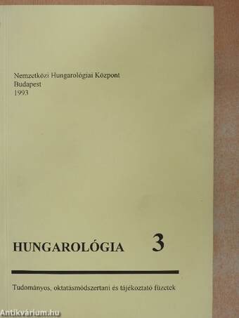 Hungarológia 3.