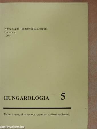 Hungarológia 5.