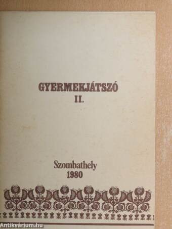 Gyermekjátszó II.