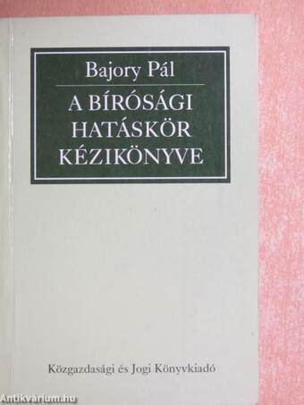 A bírósági hatáskör kézikönyve