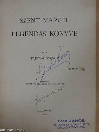 Szent Margit legendás könyve