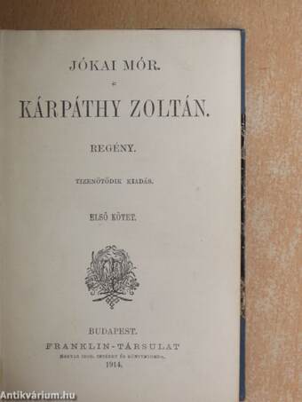 Kárpáthy Zoltán I-III.