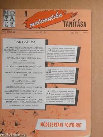 A matematika tanítása 1995/1-5.