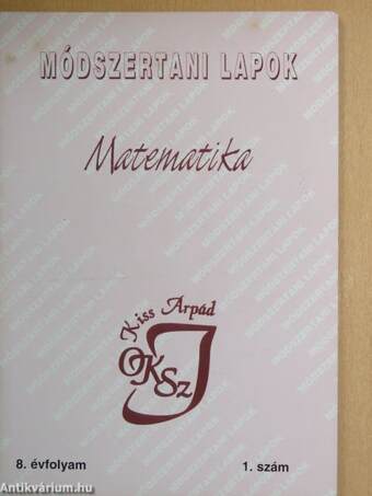 Módszertani lapok - Matematika 2001/1-4.