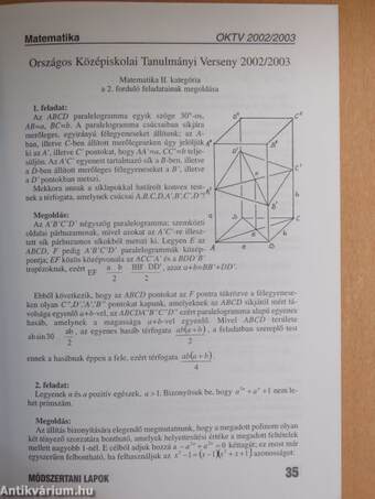 Módszertani lapok - Matematika 2003/1-4.