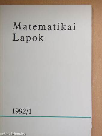 Matematikai Lapok 1992. január-december